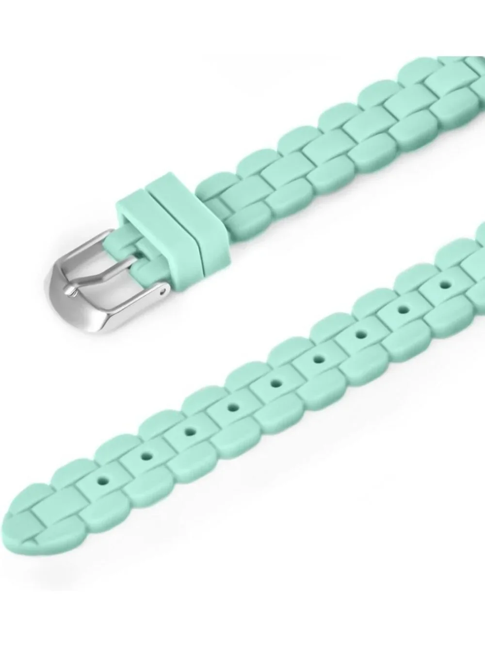 Women's Mint Big Face Easy Reader Silicone Strap Water Proof 35MM Wrist Watch